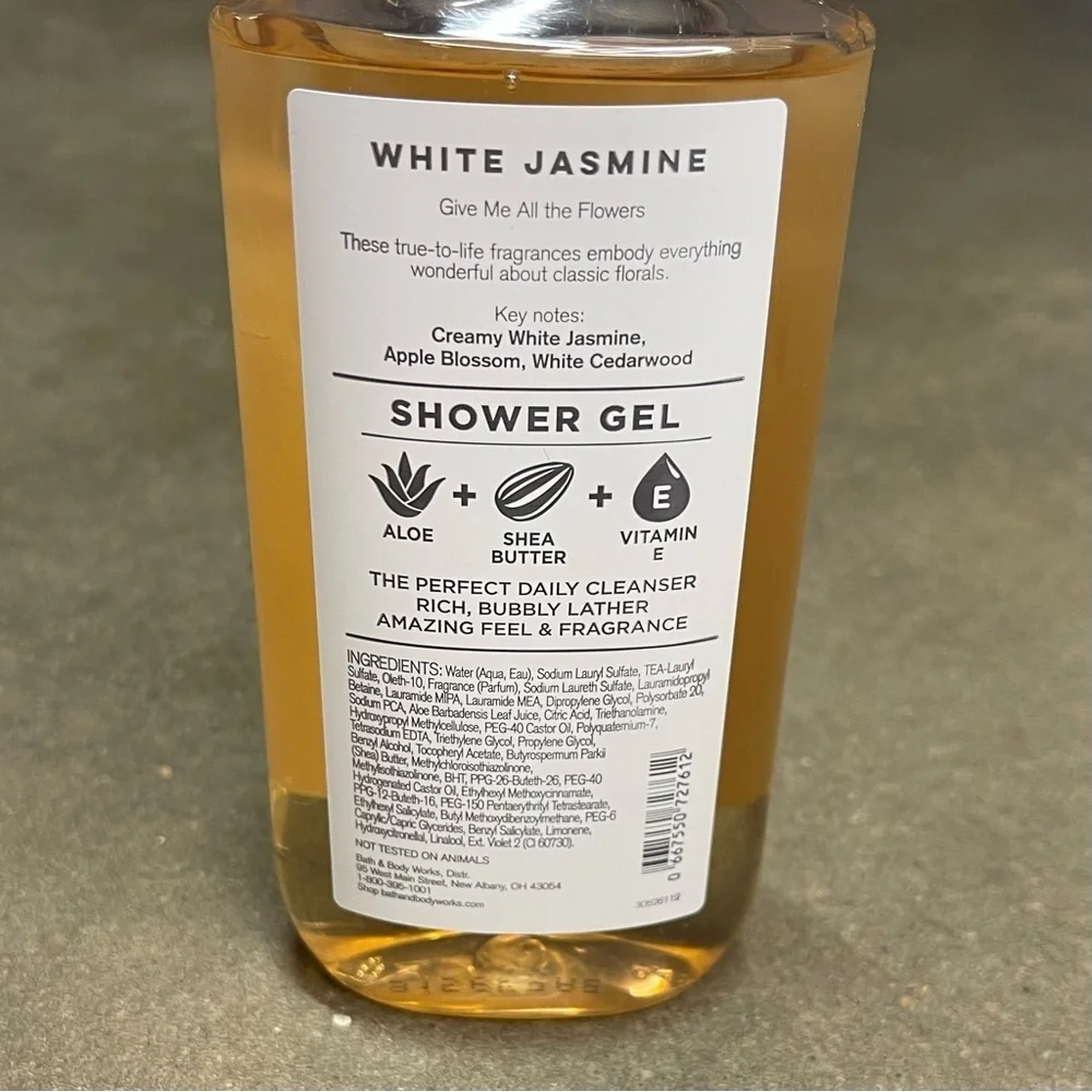 Bath & Body Works WHITE JASMINE Shea Vitamin E Shower Gel